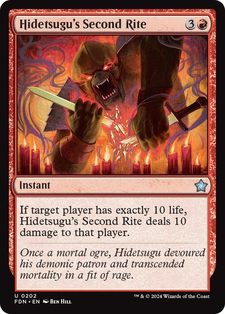Image for Hidetsugu's Second Rite (202) (Foil) (Foundations) - Magic: The Gathering
