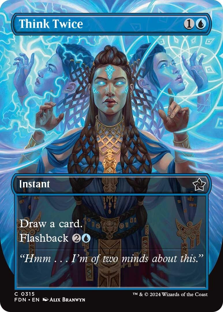 Image for Think Twice (Borderless) (315) (Foundations) - Magic: The Gathering