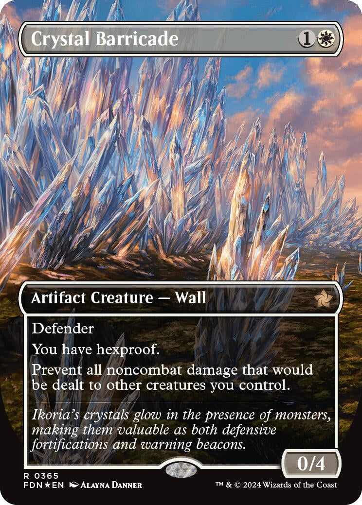 Image for Crystal Barricade (Borderless) (Mana Foil) (365) (Foil) (Foundations) - Magic: The Gathering
