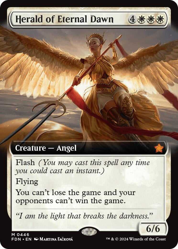 Image for Herald of Eternal Dawn (Extended Art) (446) (Foil) (Foundations) - Magic: The Gathering