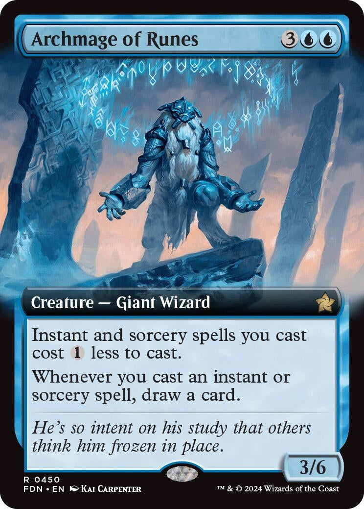 Image for Archmage of Runes (Extended Art) (450) (Foil) (Foundations) - Magic: The Gathering