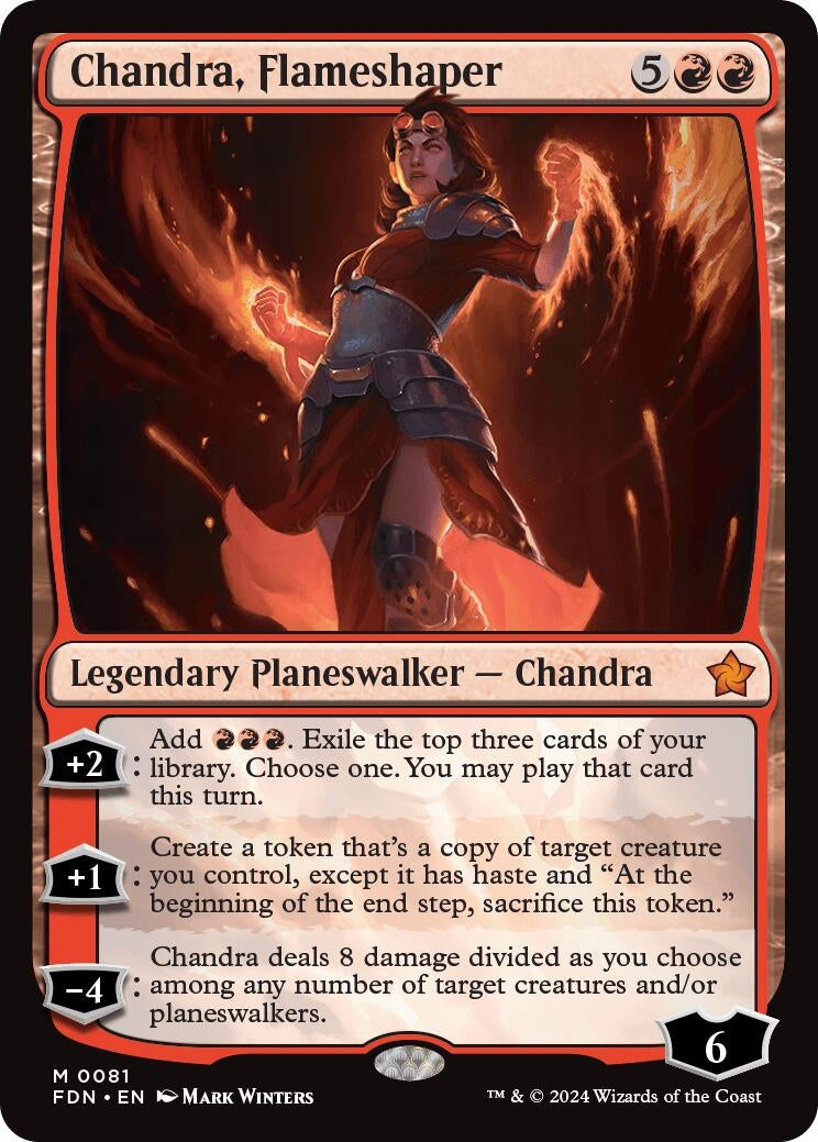 Image for Chandra, Flameshaper (81) (Foil) (Foundations) - Magic: The Gathering