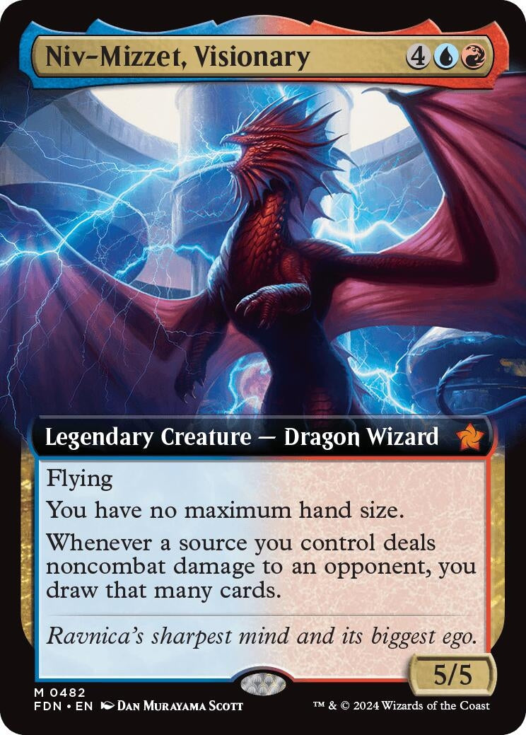 Image for Niv-Mizzet, Visionary (Extended Art) (482) (Foil) (Foundations) - Magic: The Gathering