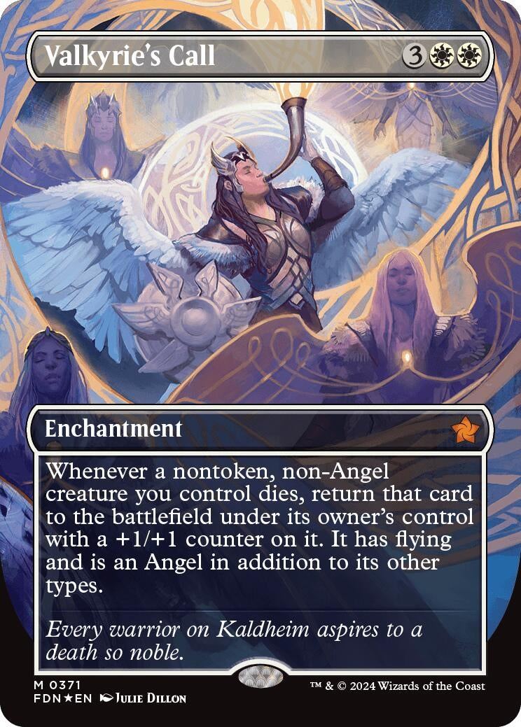 Image for Valkyrie's Call (Borderless) (Mana Foil) (371) (Foil) (Foundations) - Magic: The Gathering