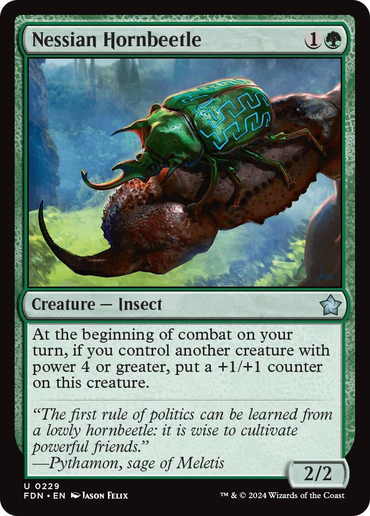Image for Nessian Hornbeetle (229) (Foil) (Foundations) - Magic: The Gathering