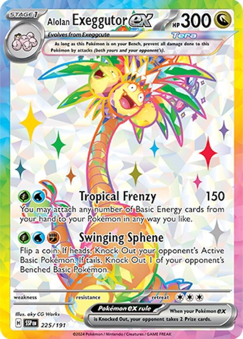 Image for Alolan Exeggutor ex (225/191) (SV08: Surging Sparks) - Pokemon