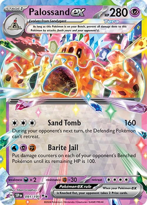 Image for Palossand ex (091/191) (SV08: Surging Sparks) - Pokemon