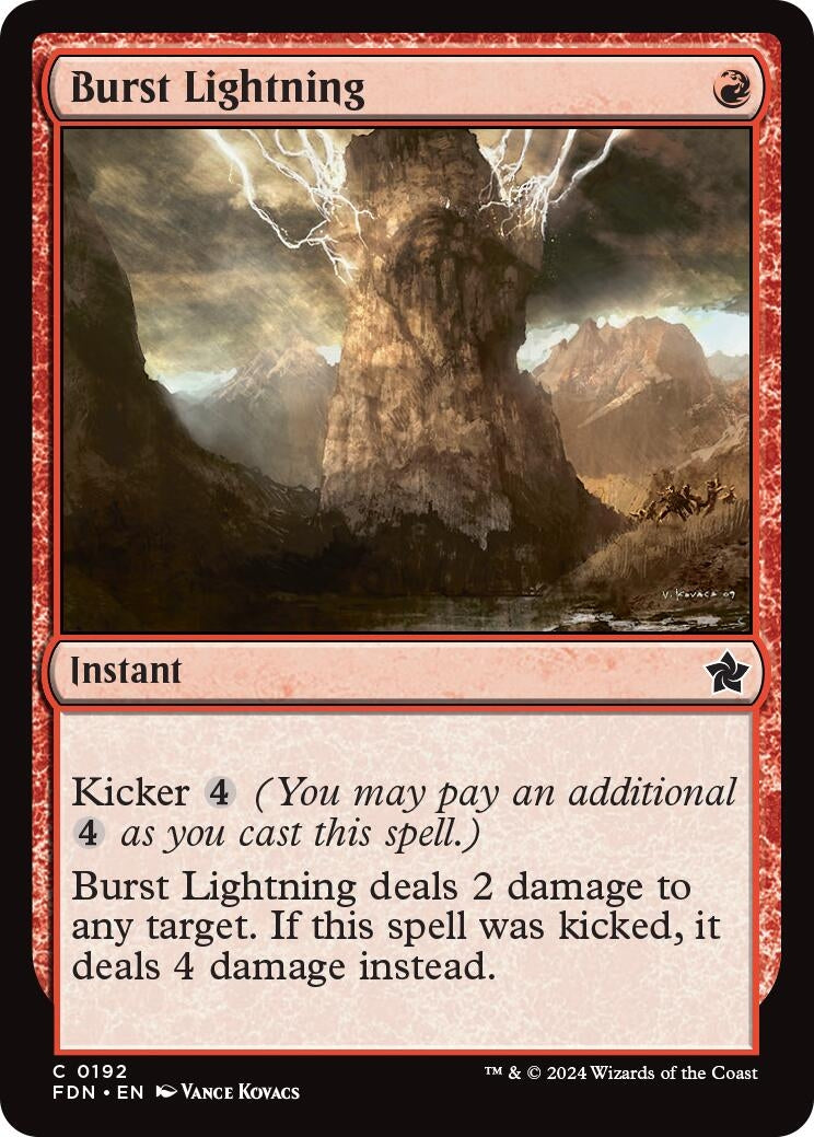 Image for Burst Lightning (192) (Foil) (Foundations) - Magic: The Gathering