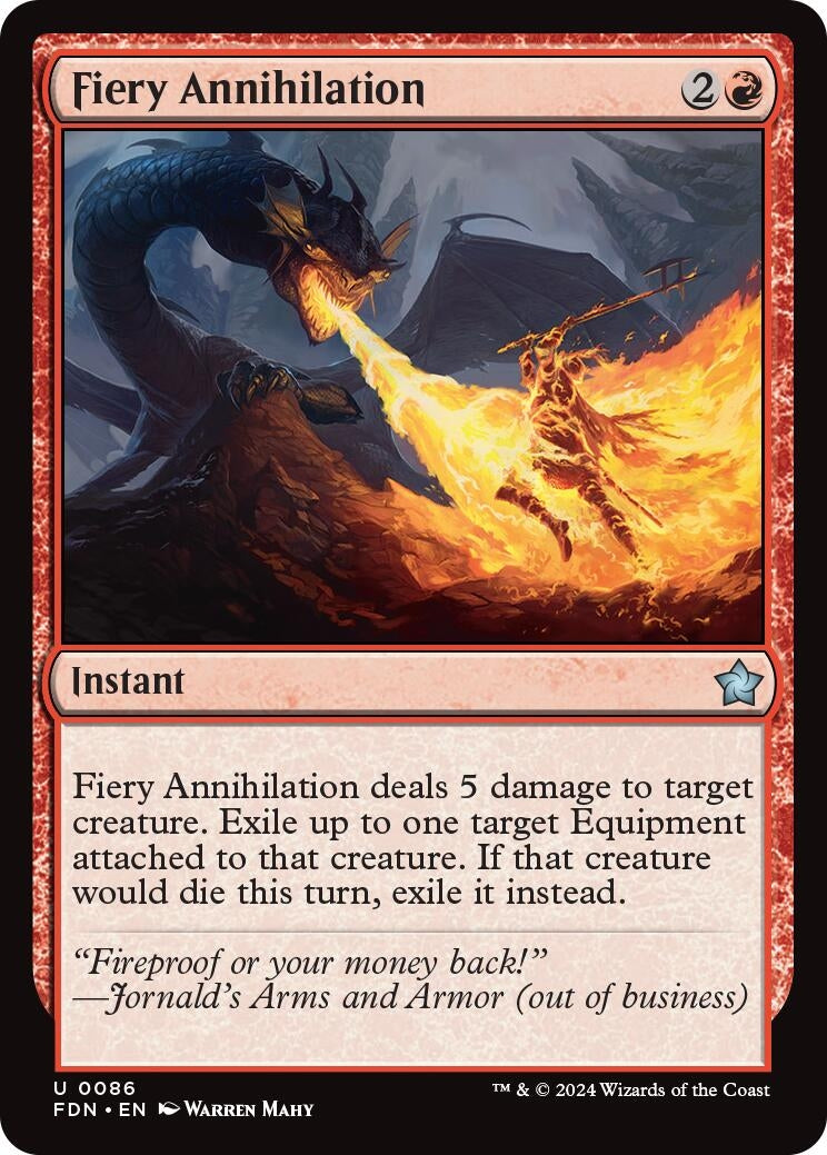 Image for Fiery Annihilation (86) (Foil) (Foundations) - Magic: The Gathering