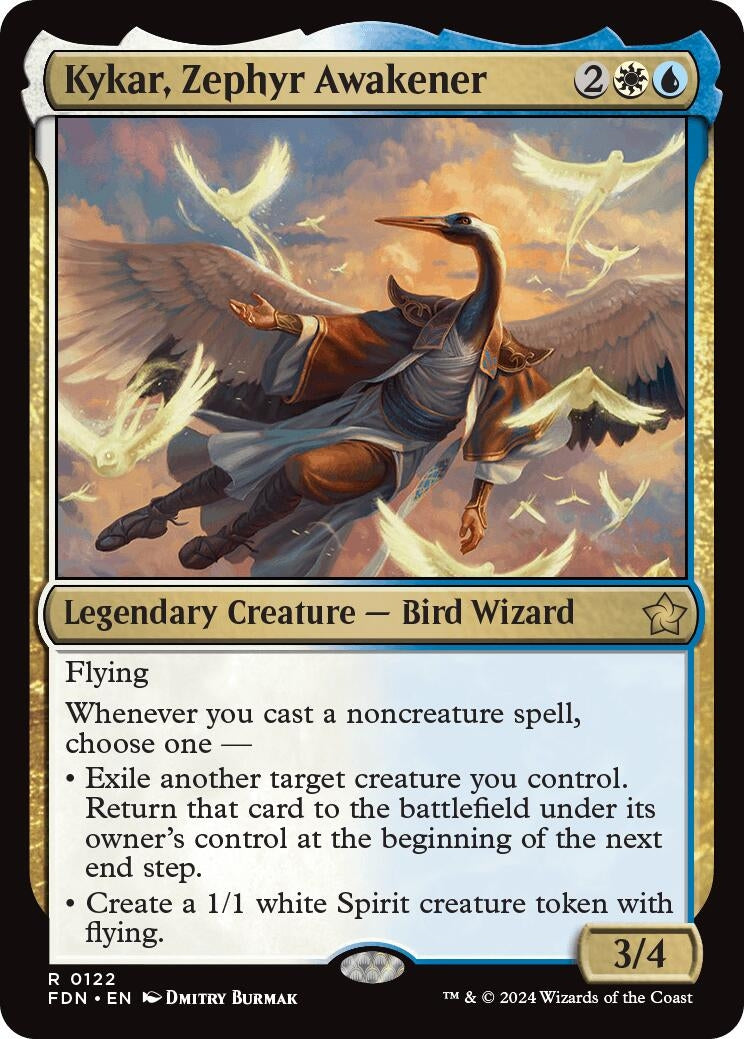 Image for Kykar, Zephyr Awakener (122) (Foil) (Foundations) - Magic: The Gathering