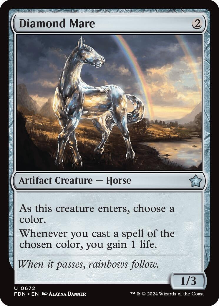Image for Diamond Mare (0672) (672) (Foundations) - Magic: The Gathering