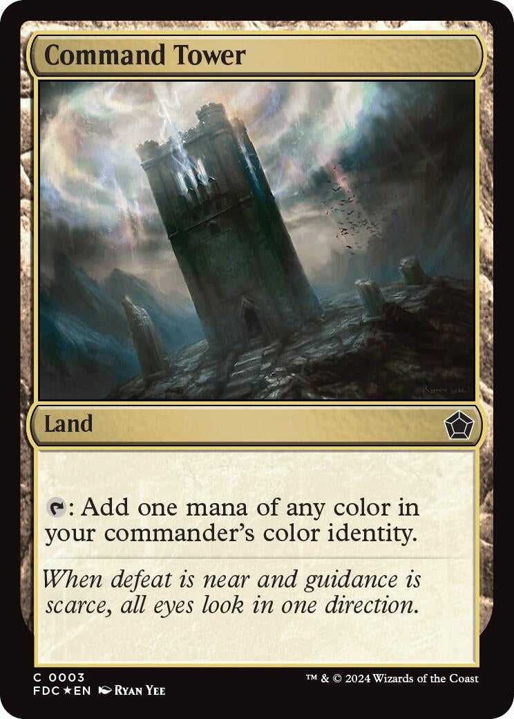 Image for Command Tower (3) (Foil) (Commander: Foundations) - Magic: The Gathering