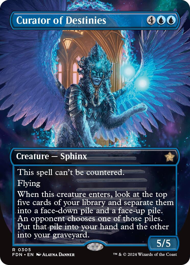 Image for Curator of Destinies (Borderless) (305) (Foil) (Foundations) - Magic: The Gathering