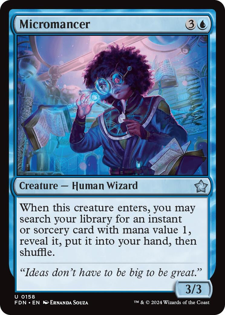 Image for Micromancer (158) (Foil) (Foundations) - Magic: The Gathering