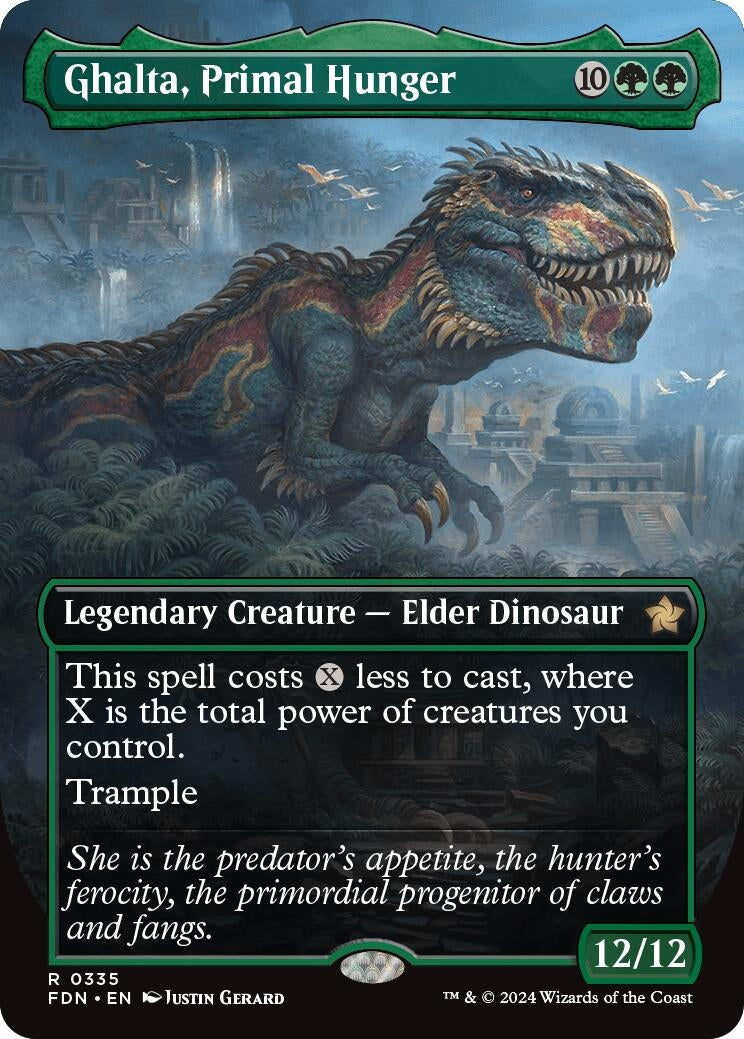 Image for Ghalta, Primal Hunger (Borderless) (335) (Foil) (Foundations) - Magic: The Gathering