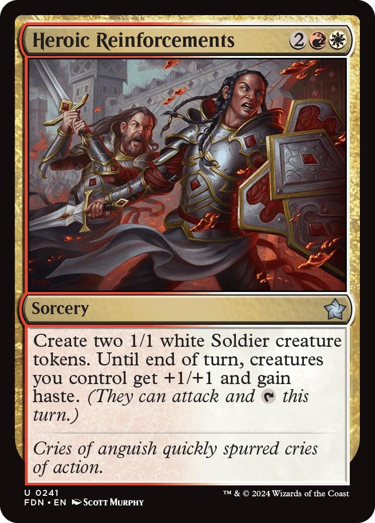 Image for Heroic Reinforcements (241) (Foil) (Foundations) - Magic: The Gathering