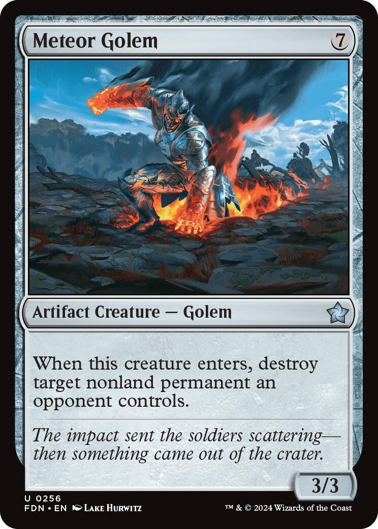 Image for Meteor Golem (256) (Foil) (Foundations) - Magic: The Gathering
