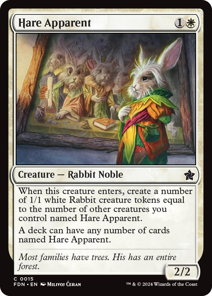 Image for Hare Apparent (15) (Foundations) - Magic: The Gathering