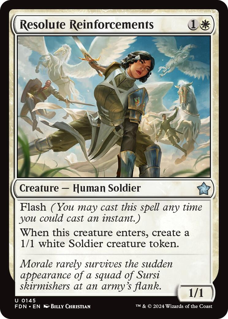 Image for Resolute Reinforcements (145) (Foil) (Foundations) - Magic: The Gathering