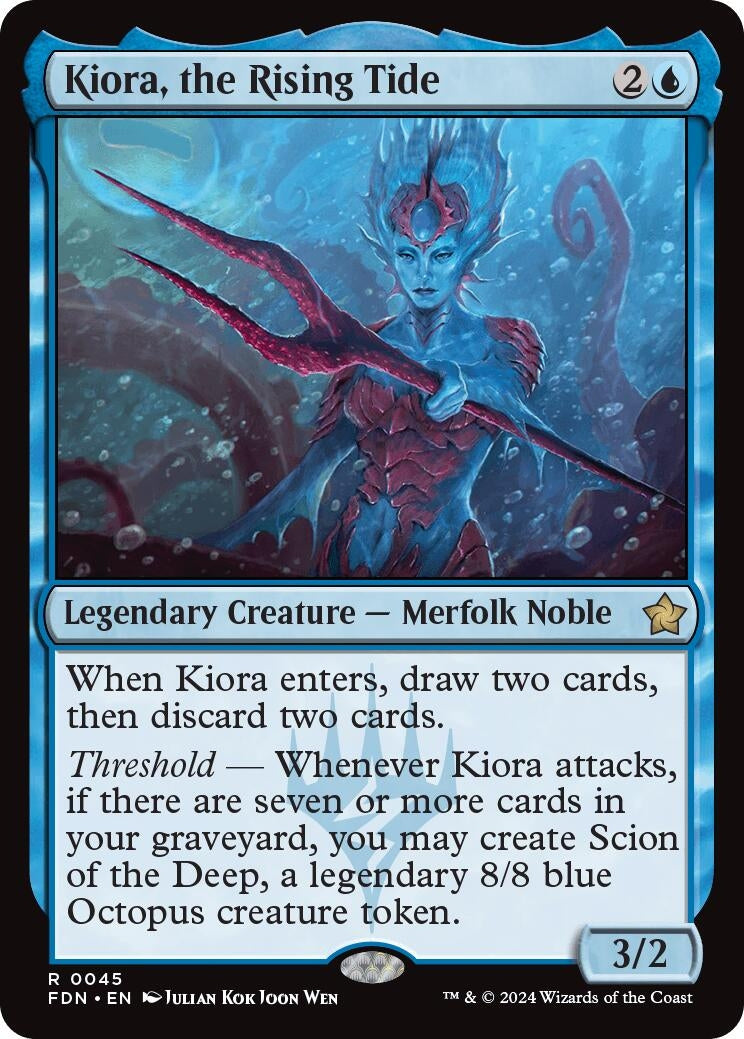 Image for Kiora, the Rising Tide (45) (Foil) (Foundations) - Magic: The Gathering