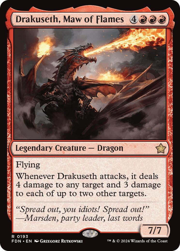Image for Drakuseth, Maw of Flames (0193) (193) (Foundations) - Magic: The Gathering