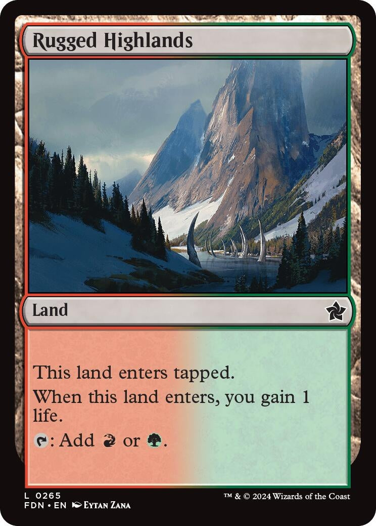 Image for Rugged Highlands (265) (Foundations) - Magic: The Gathering