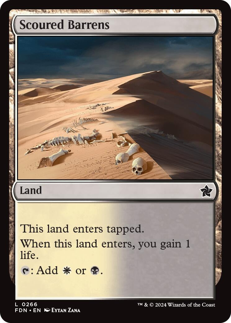 Image for Scoured Barrens (266) (Foundations) - Magic: The Gathering