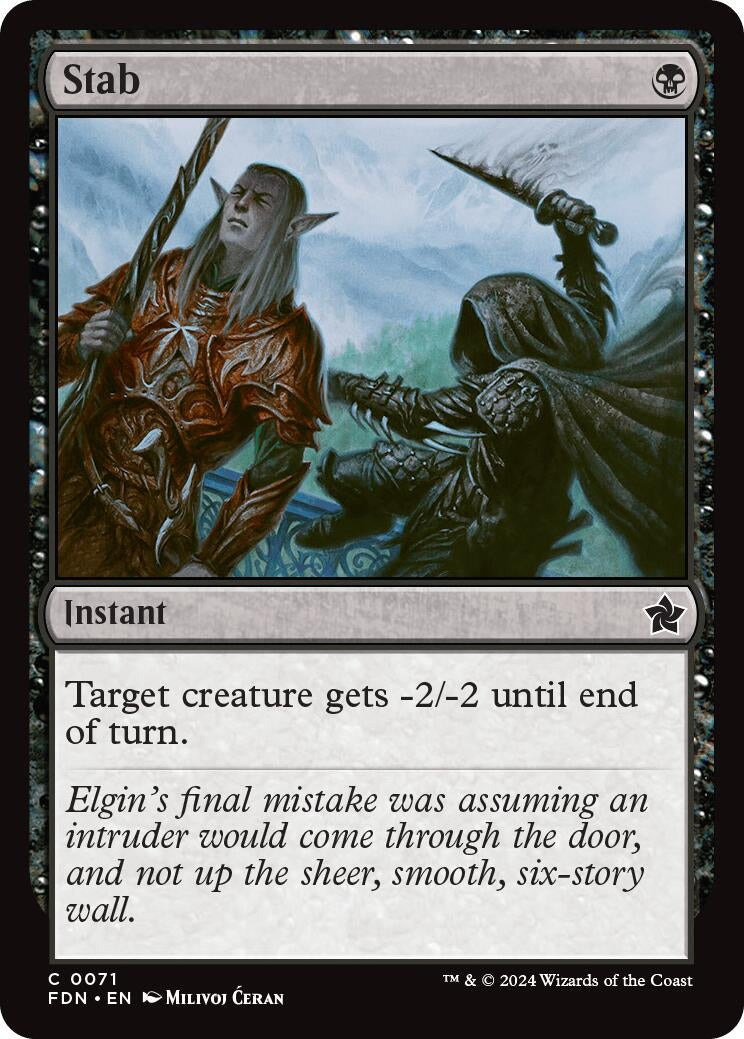 Image for Stab (71) (Foil) (Foundations) - Magic: The Gathering
