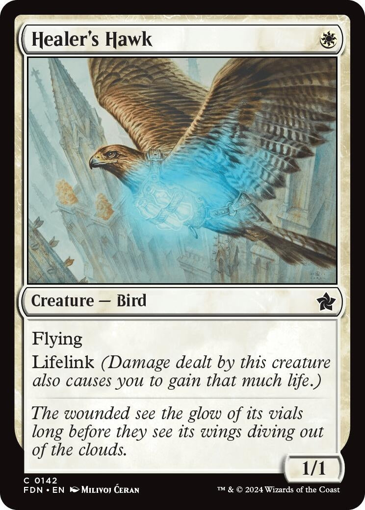 Image for Healer's Hawk (0142) (142) (Foil) (Foundations) - Magic: The Gathering