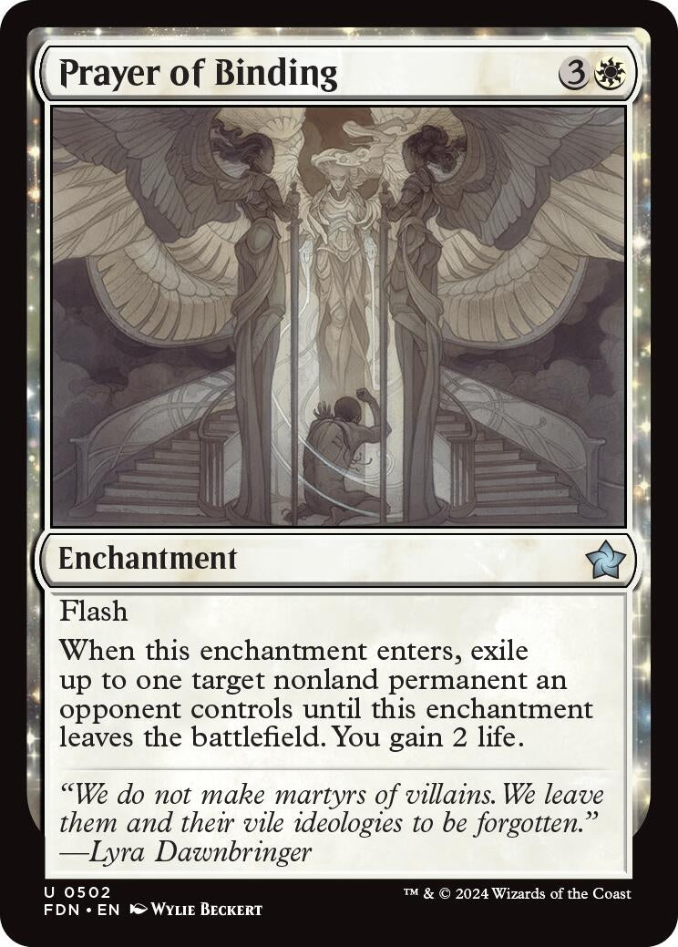 Image for Prayer of Binding (0502) (502) (Foundations) - Magic: The Gathering