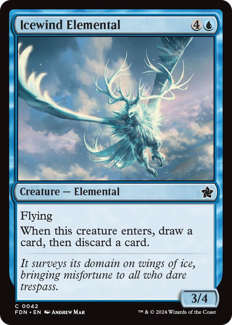 Image for Icewind Elemental (0042) (42) (Foil) (Foundations) - Magic: The Gathering