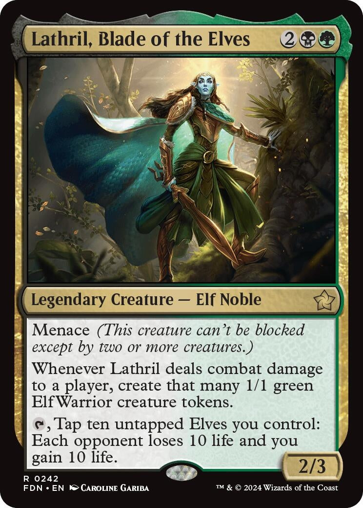 Image for Lathril, Blade of the Elves (242) (Foil) (Foundations) - Magic: The Gathering