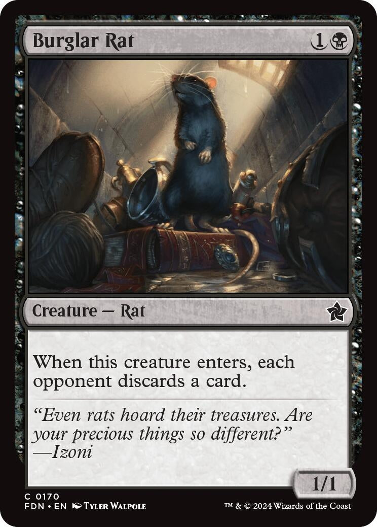 Image for Burglar Rat (170) (Foil) (Foundations) - Magic: The Gathering