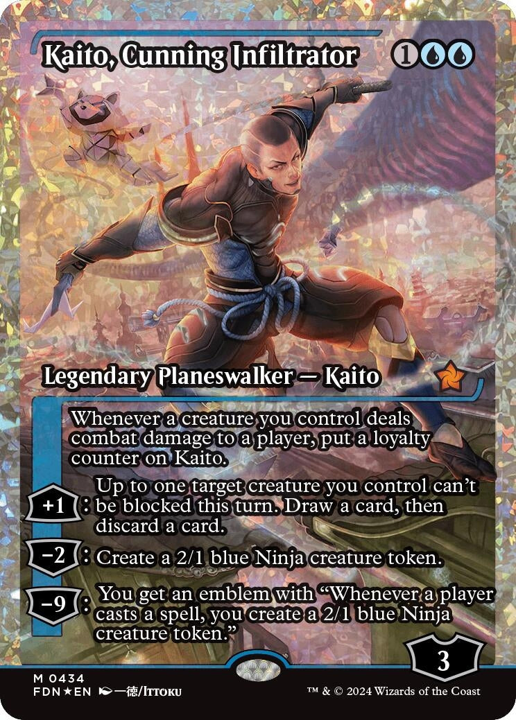 Image for Kaito, Cunning Infiltrator (Showcase) (Fracture Foil) (434) (Foil) (Foundations) - Magic: The Gathering