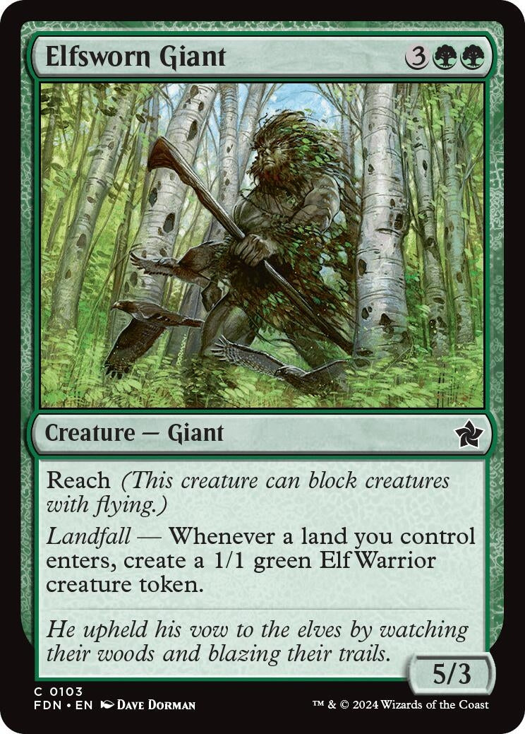 Image for Elfsworn Giant (103) (Foundations) - Magic: The Gathering