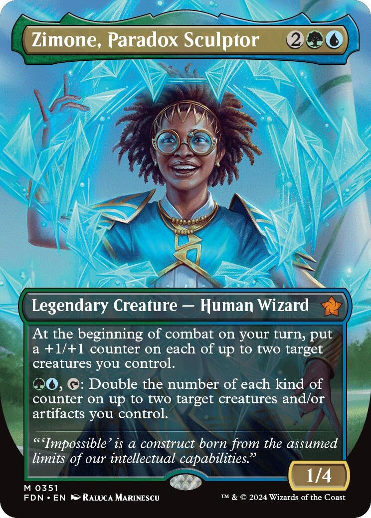 Image for Zimone, Paradox Sculptor (Borderless) (351) (Foil) (Foundations) - Magic: The Gathering