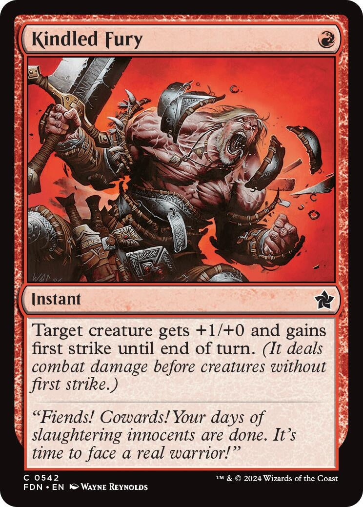 Image for Kindled Fury (542) (Foundations) - Magic: The Gathering