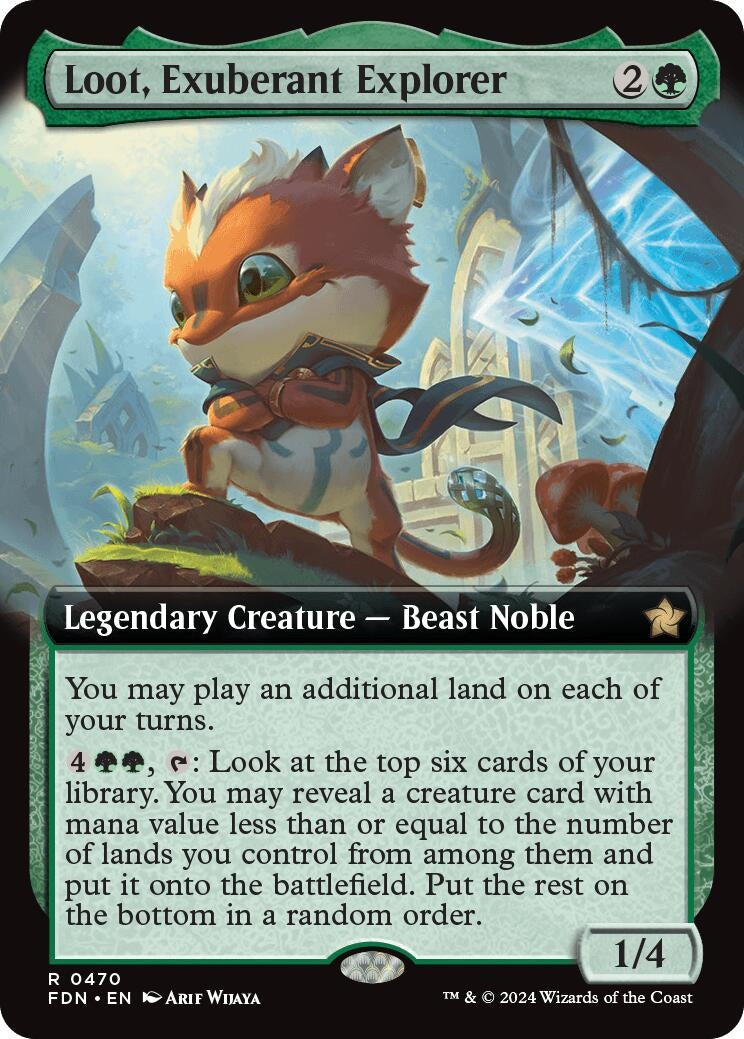 Image for Loot, Exuberant Explorer (Extended Art) (470) (Foil) (Foundations) - Magic: The Gathering