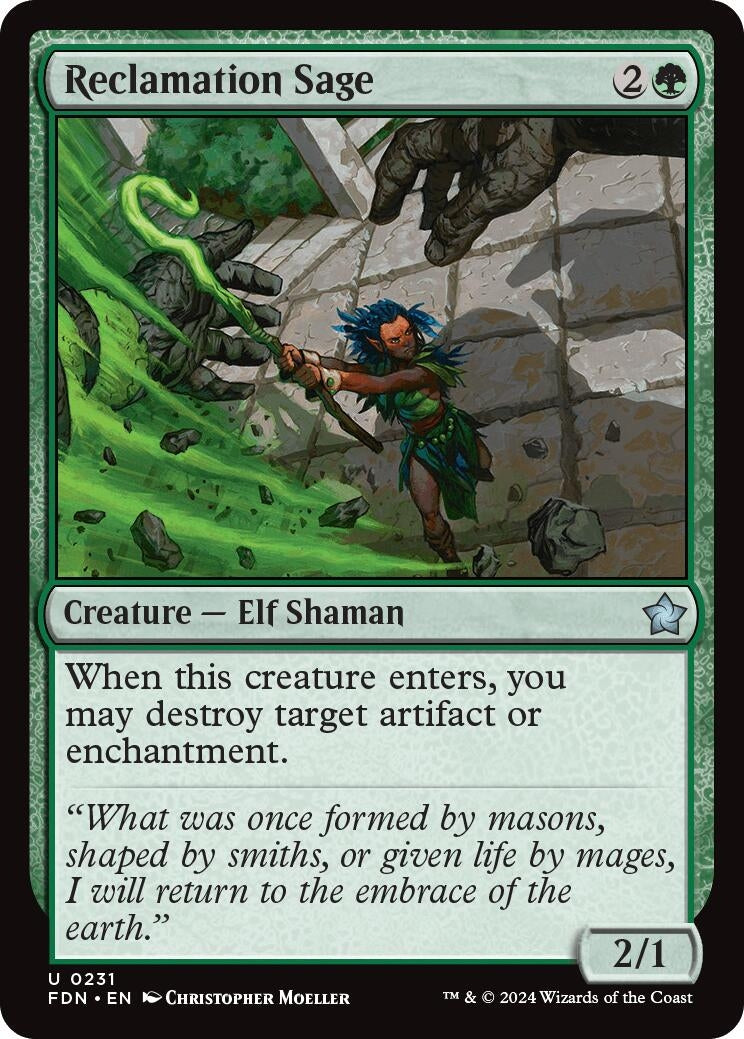 Image for Reclamation Sage (231) (Foil) (Foundations) - Magic: The Gathering