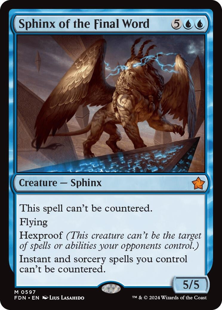 Image for Sphinx of the Final Word (0597) (597) (Foundations) - Magic: The Gathering