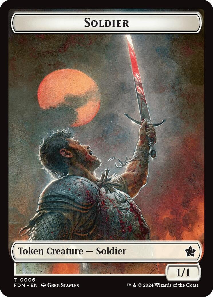 Image for Soldier // Faerie Double-Sided Token (6 // 9) (Foundations) - Magic: The Gathering
