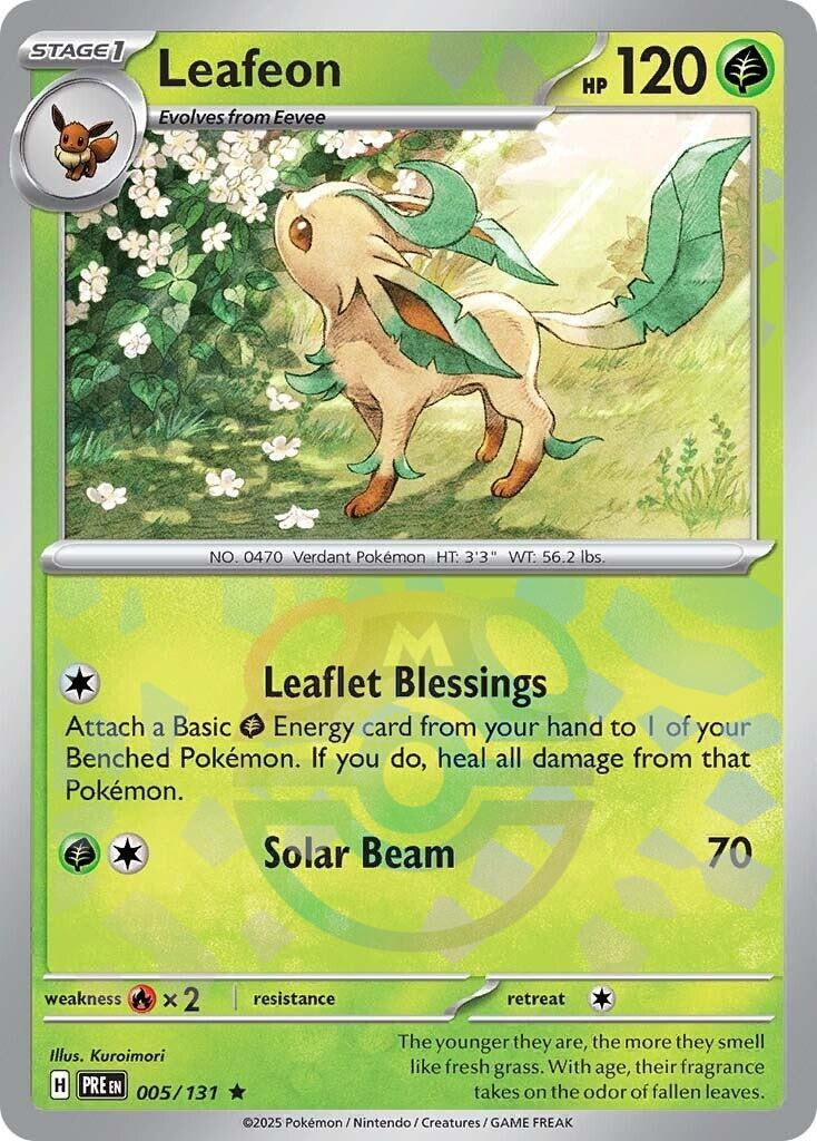 Leafeon (Master Ball Pattern) (005/131) (SV: Prismatic Evolutions)