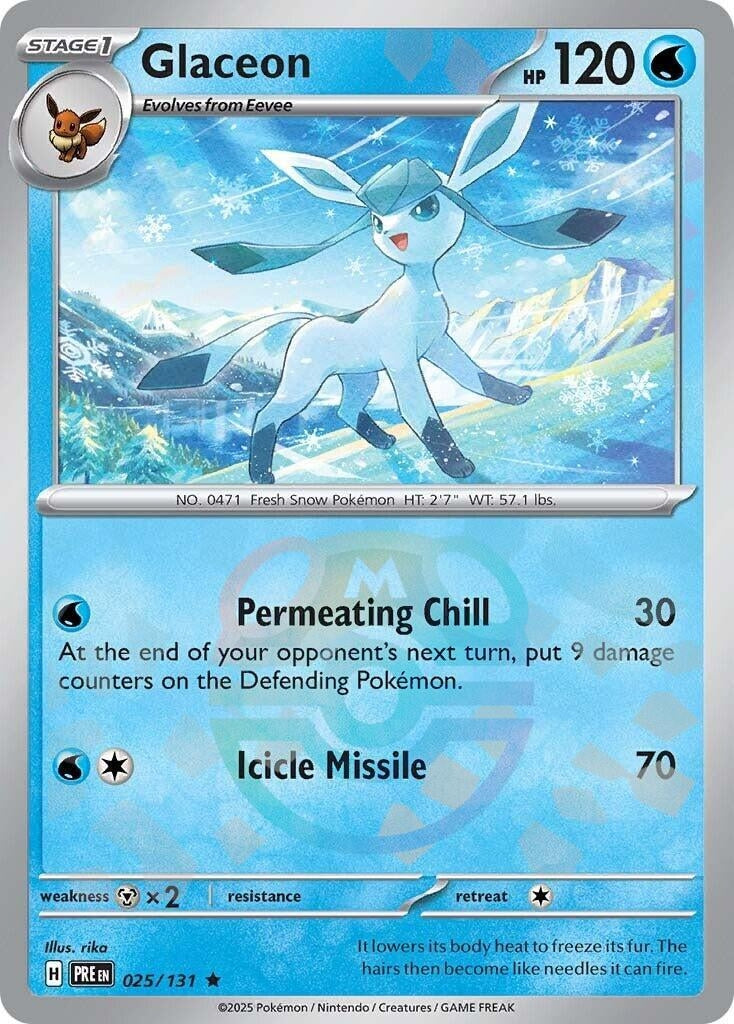 Glaceon (Master Ball Pattern) (025/131) (SV: Prismatic Evolutions)
