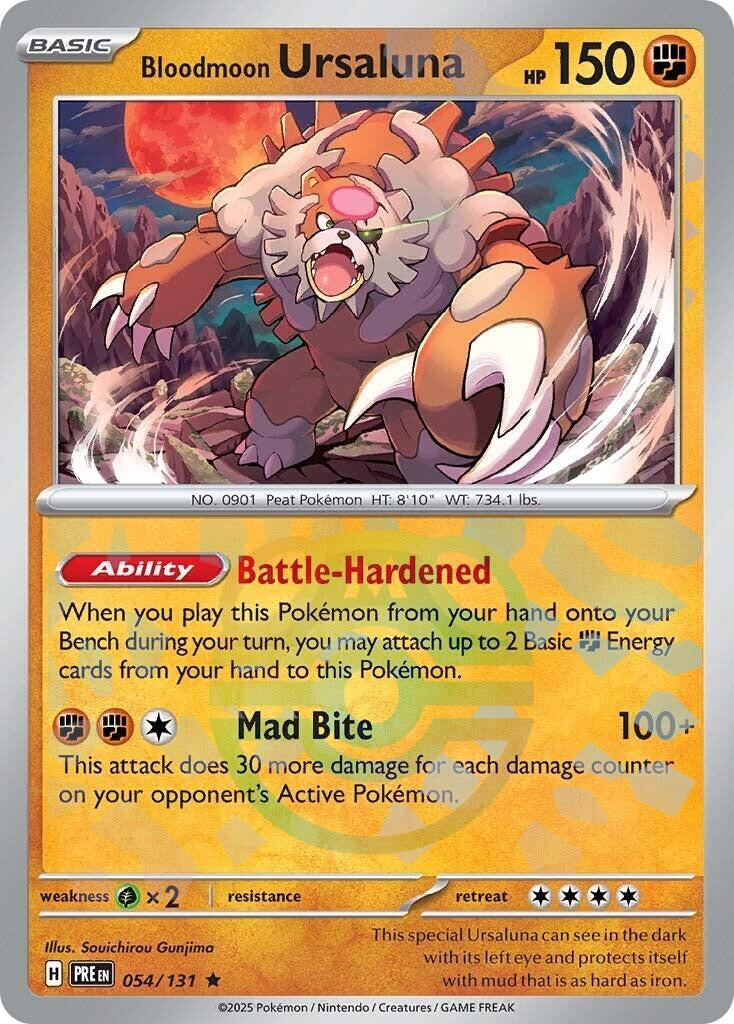 Bloodmoon Ursaluna (Master Ball Pattern) (054/131) (SV: Prismatic Evolutions)
