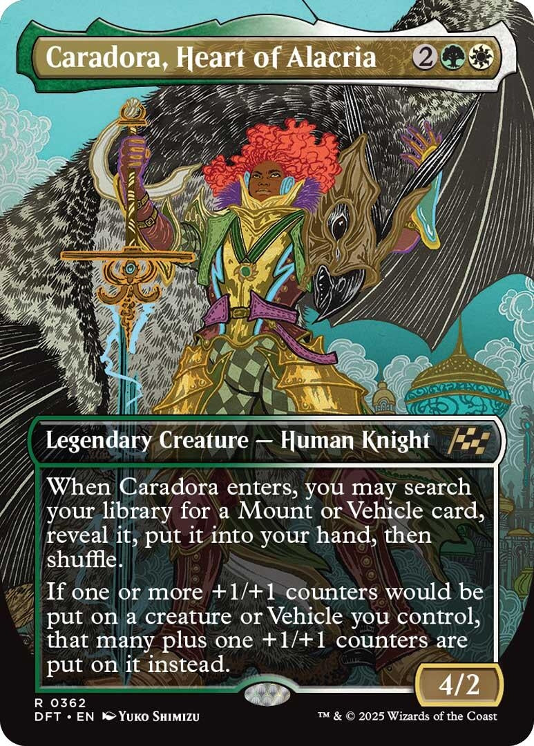 Image for Caradora, Heart of Alacria (Borderless) (362) (Foil) (Aetherdrift) (DFT) - Magic: The Gathering
