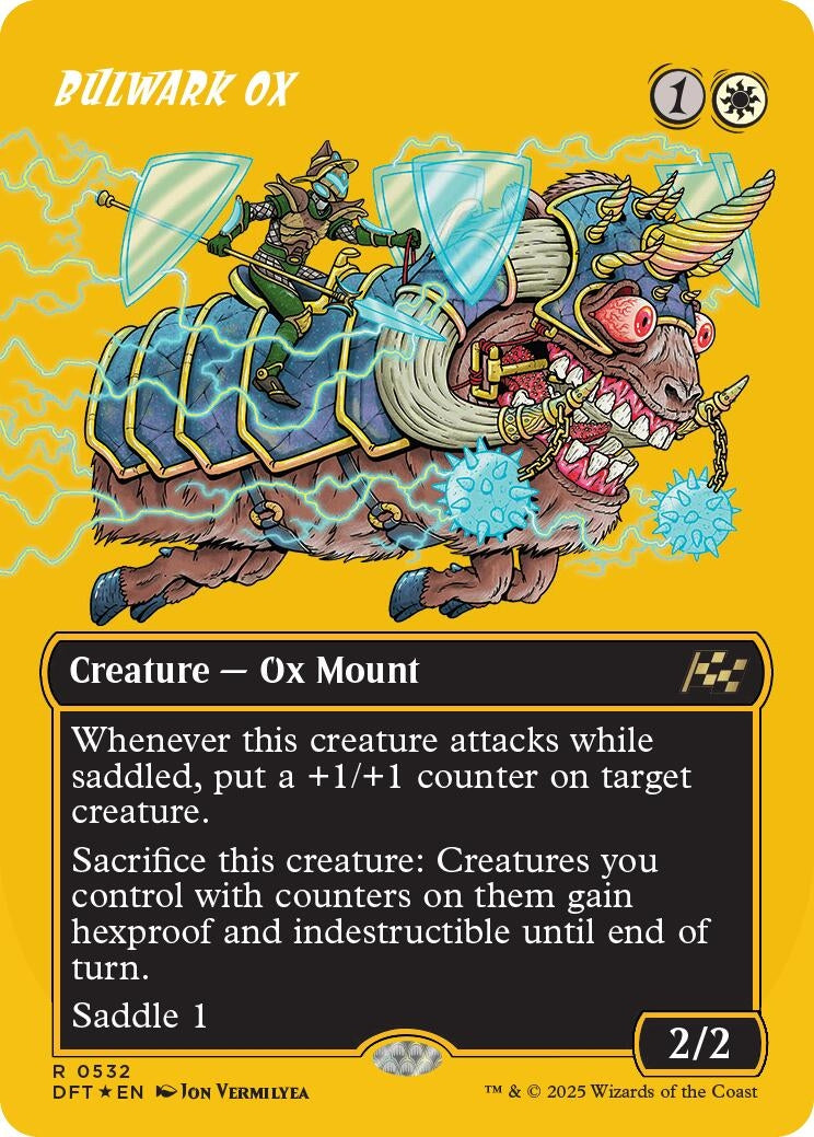 Image for Bulwark Ox (Borderless) (First-Place Foil) (532) (Foil) (Aetherdrift) (DFT) - Magic: The Gathering