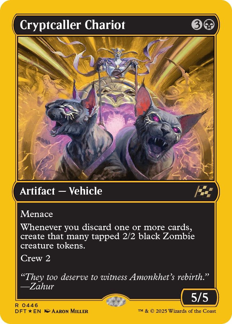 Image for Cryptcaller Chariot (First-Place Foil) (446) (Foil) (Aetherdrift) (DFT) - Magic: The Gathering