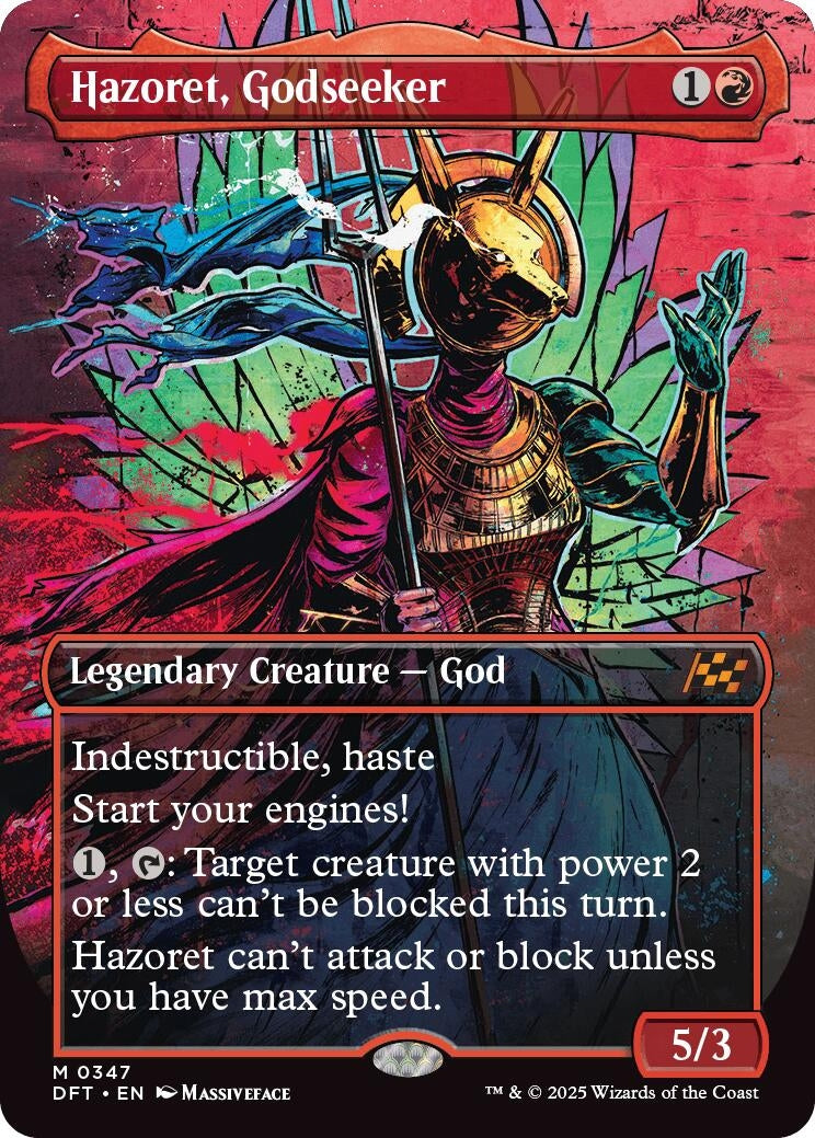 Image for Hazoret, Godseeker (Borderless) (347) (Foil) (Aetherdrift) (DFT) - Magic: The Gathering