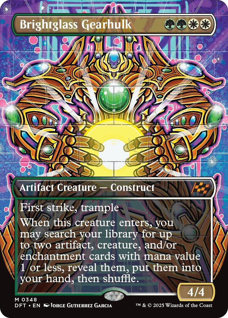 Image for Brightglass Gearhulk (Borderless) (348) (Foil) (Aetherdrift) (DFT) - Magic: The Gathering