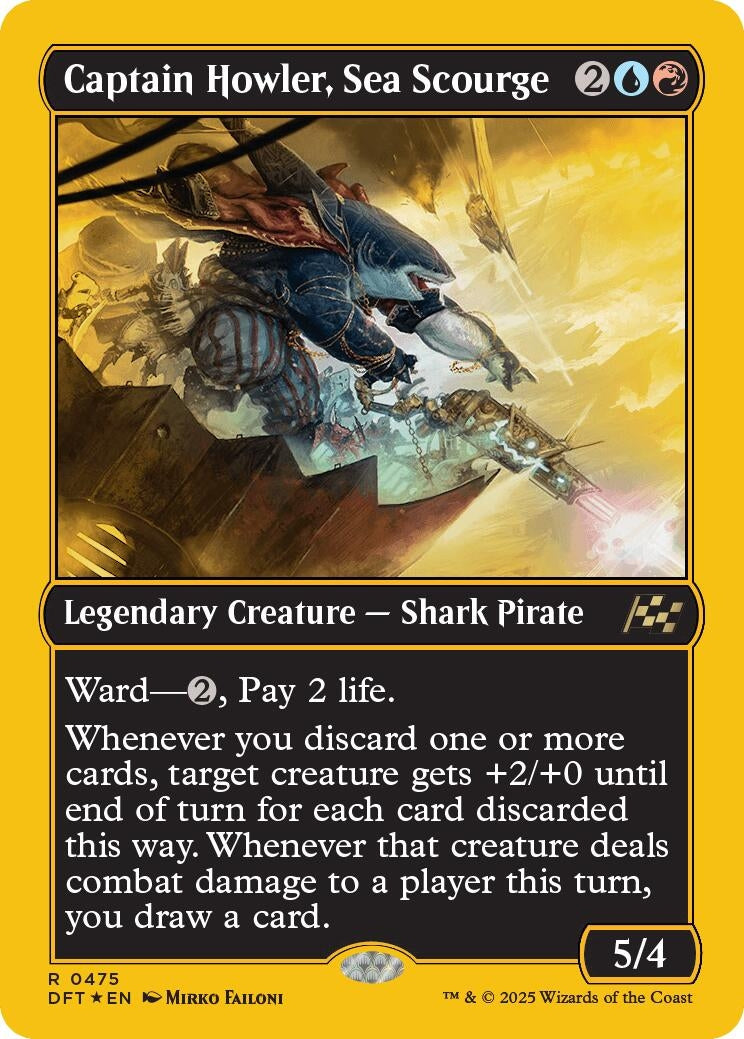 Image for Captain Howler, Sea Scourge (First-Place Foil) (475) (Foil) (Aetherdrift) (DFT) - Magic: The Gathering